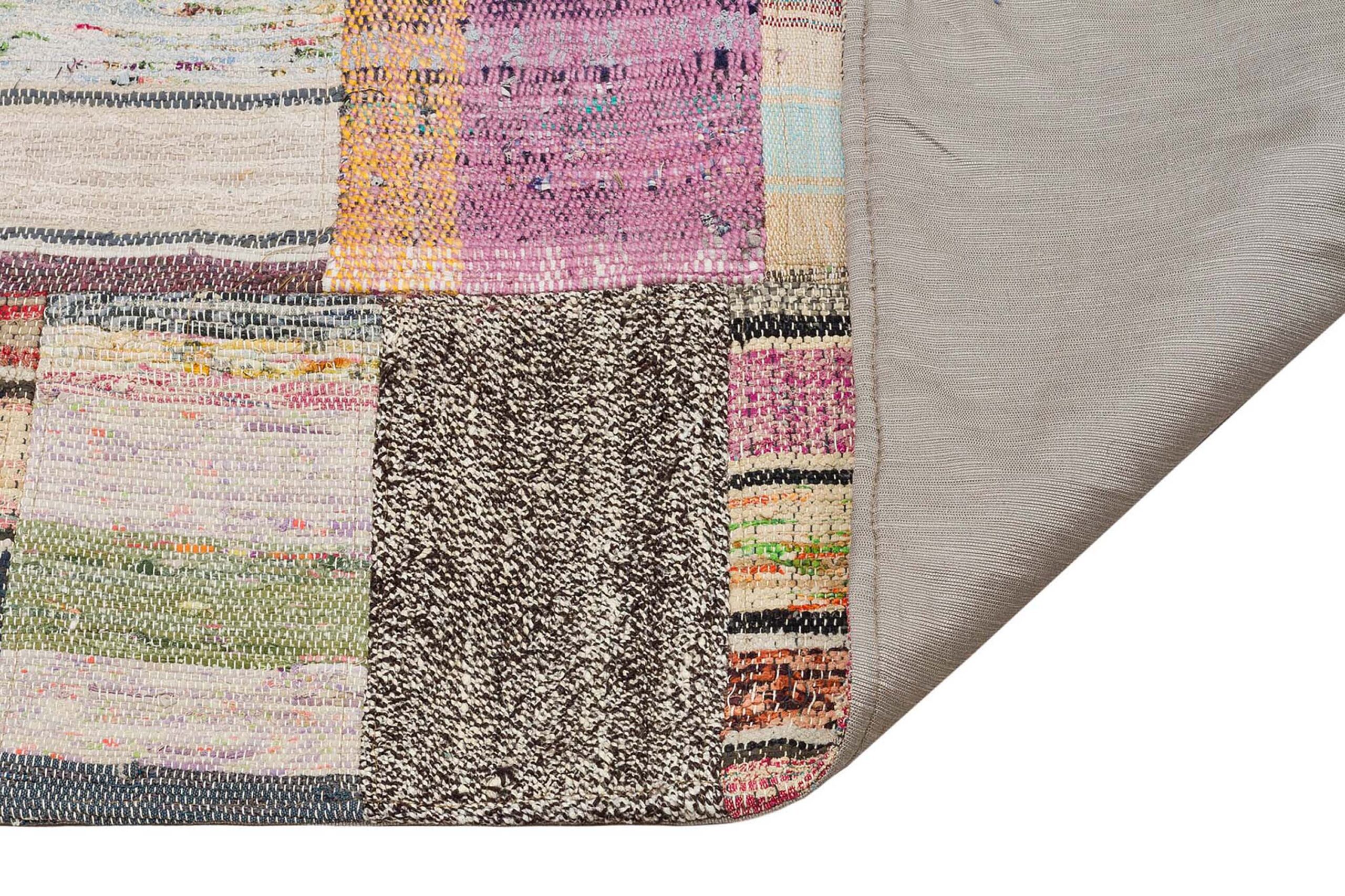 Eşsiz Anadolu Patchwork Eskitme El Dokuma Halı 168 x 213 cm 6187 - Görsel 3