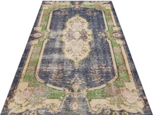 Özel Vintage Eskitme El Dokuma Halı Göbekli Özel Rengi 140 x 246 cm 8719