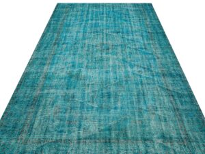 Vintage Eskitme El Dokuma Halı Buz Mavi Rengi 175 x 277 cm 8722