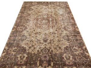 Gerçek El Dokuma Eskitme Vintage  Halı 161 x 267 cm 8802