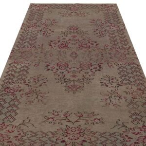 El Dokuma Vintage Eskitme Halı 142 x 254 cm 8847