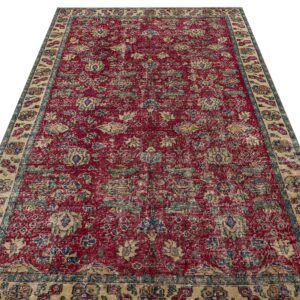El Dokuma Eskitme Vintage Halı 149 x 250 cm 8857