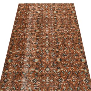 Eşsiz Anadolu Vintage Eskitme El Yapımı  Halı 085 x 157 cm 9026