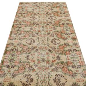 Özel Vintage El Yapımı  Eskitme Halı116 x 221 cm 9031