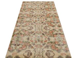 Özel Vintage El Yapımı  Eskitme Halı116 x 221 cm 9031