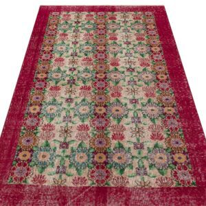 Vintage Klasik Modern El Yapımı Halı 113 x 205 cm 9067