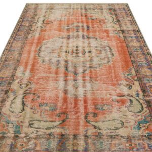 Özel Vintage El Yapımı  Eskitme Halı 175 x 263 cm 9088