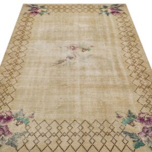 Klasik Modern Vintage Eskitme El Yapımı Halı 142 x 223 cm 9093