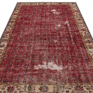 Klasik Modern Vintage Eskitme El Yapımı  Halı 172 x 280 cm 9114