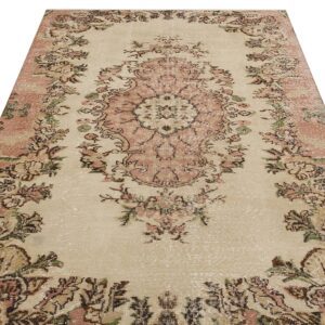 Eşsiz Anadolu Vintage Eskitme El Yapımı  Halı 155 x 228 cm 9156