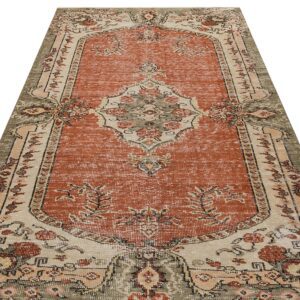 Eskitme Vintage %100 El Yapımı  Halı 156 x 244 cm 9161
