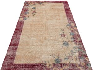 Eskitme El Yapımı  Yün Halısı 134 x 264 cm 9162