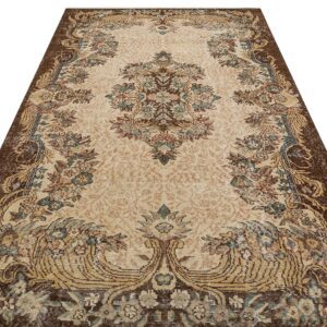 Klasik Modern Vintage Eskitme El Yapımı  Halı  174 x 290 cm 9178