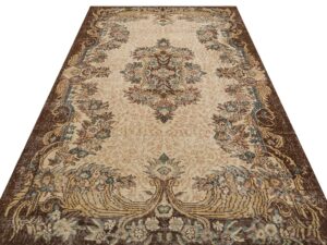 Klasik Modern Vintage Eskitme El Yapımı  Halı  174 x 290 cm 9178