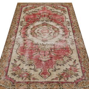 Eşsiz Anadolu Vintage Eskitme El Yapımı  Halı 114 x 204 cm 9183