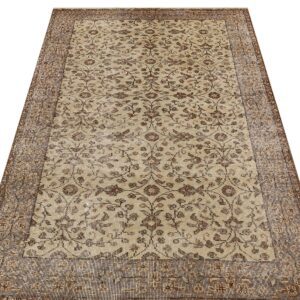 Gerçek El Yapımı  Eskitme Vintage Halı 115 x 200 cm 9191