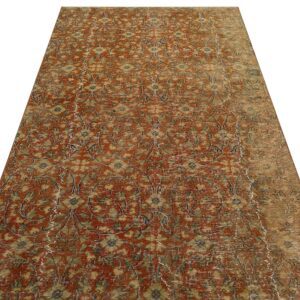 Klasik Modern Vintage Eskitme El Yapımı  Halı 132 x 239 cm 9215