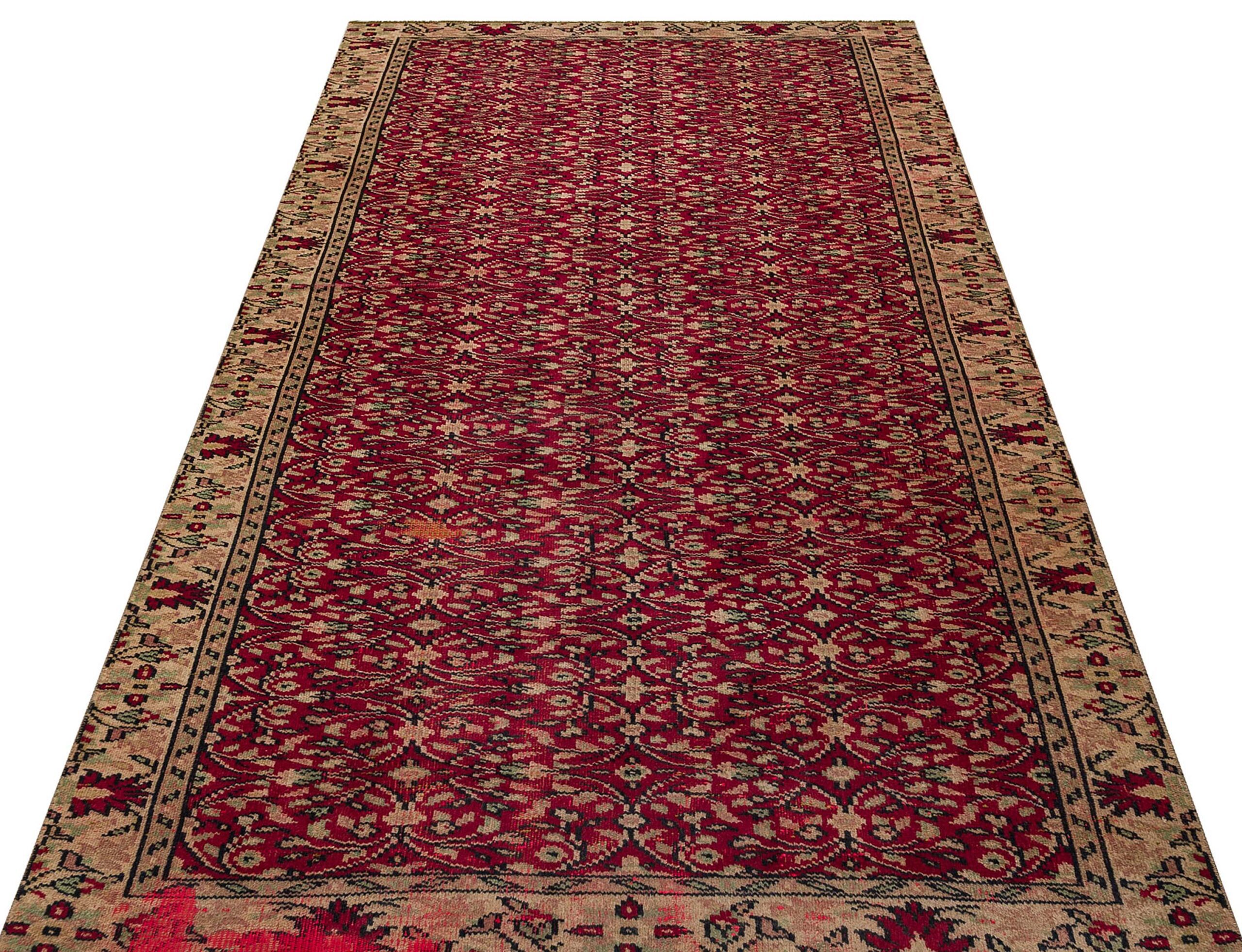 Eskitme El Yapımı  Vintage Halı 142 x 258 cm 9247