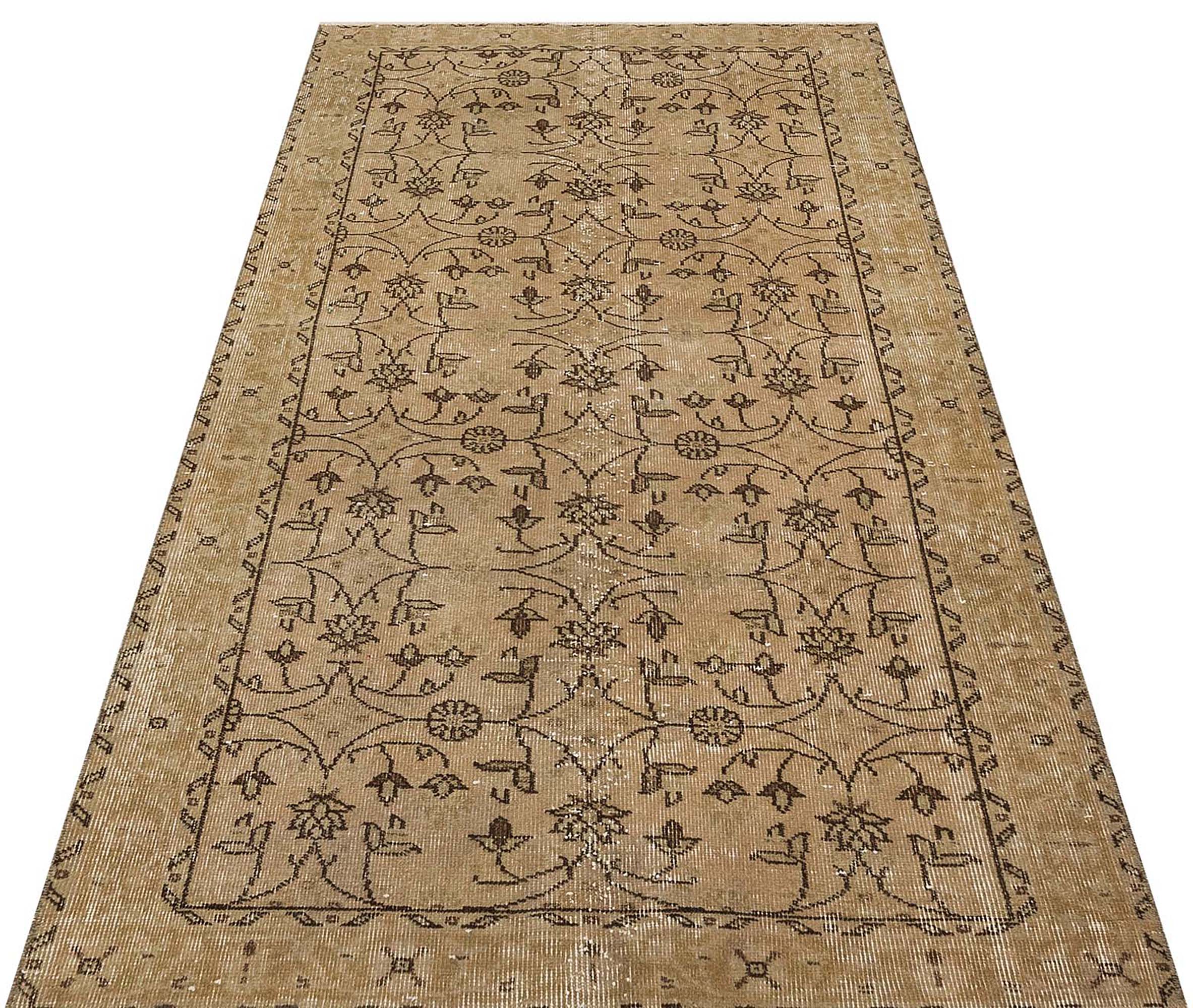 Özel Vintage Eskitme El Dokuma Halı 117 x 216 cm 9291