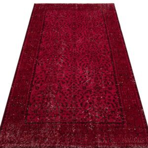 Eşsiz Anadolu Vintage Eskitme El Dokuma Halı 109 x 204 cm 9302