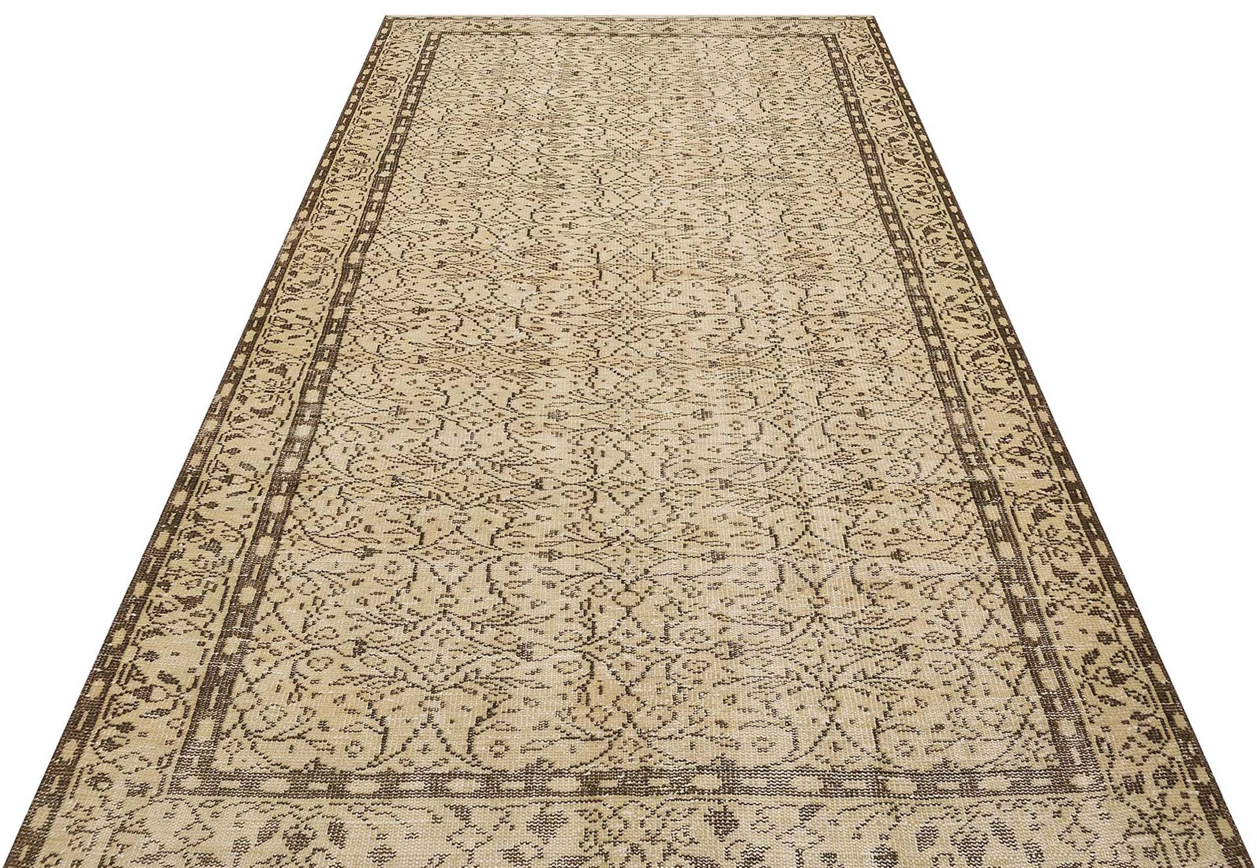 Eşsiz Anadolu Vintage Eskitme El Dokuma Halı 166 x 277 cm 9336