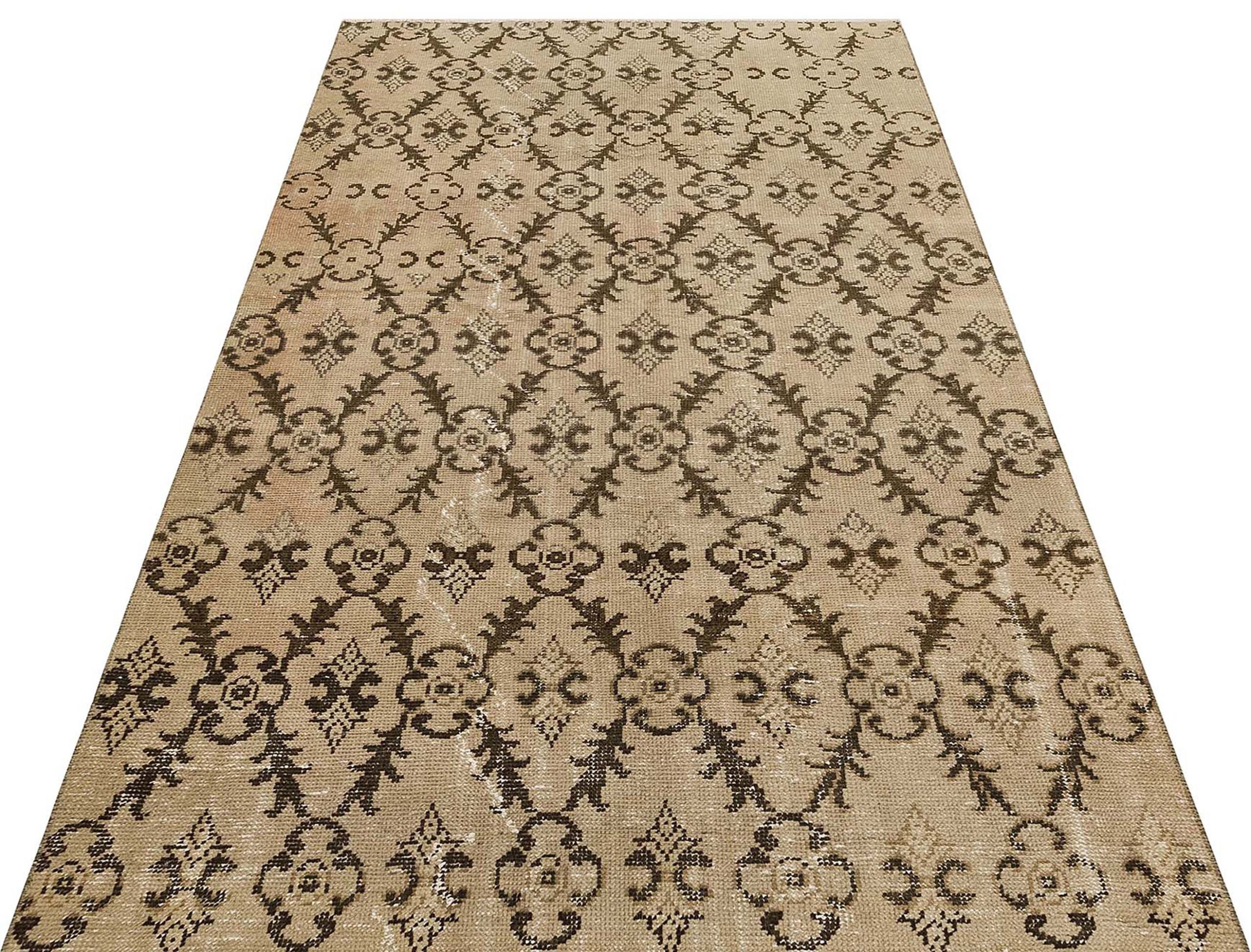 Vintage Yün Eskitme Halı   142x251 cm 9345