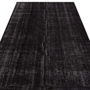 Eşsiz Güzelliğe Sahip Siyah Vintage El Dokuma Halı 155 x 241 cm 9398