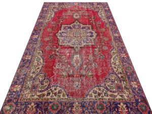 Gerçek El Dokuma Eskitme Vintage Halı 152 x 255 cm 9415