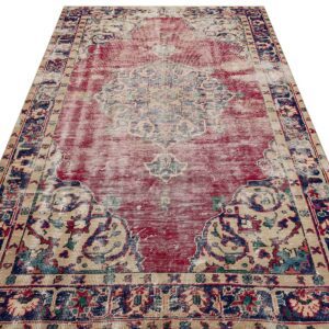 Özel Vintage Eskitme El Dokuma Halı 160 x 253 cm 9427