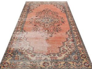 El Dokuma Yünlü Vintage Halı 158 x 270 cm 9480