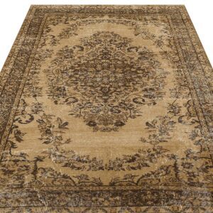Eşsiz 100% Yün El Dokuma Vintage Halı 169 x 245 cm 9549