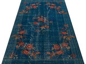 Eşsiz Renk ve Desenlerde Anadolu Vintage Eskitme El Dokuma Halı 112x195cm 9571