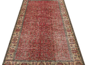 Eşsiz Renk ve Desenlerde Anadolu Vintage Eskitme El Dokuma Halı 114x212cm 9581