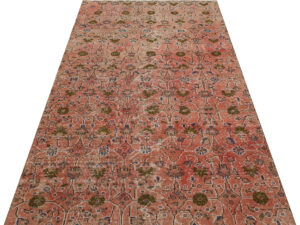 Eşsiz Renk ve Desenlerde Anadolu Vintage Eskitme El Dokuma Halı 125x225cm 9585