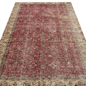 Eşsiz Renk ve Desenlerde Anadolu Vintage Eskitme El Dokuma Halı 144x235cm 9591