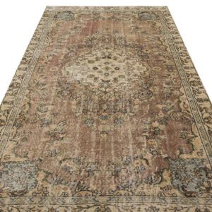 Eşsiz Renk ve Desenlerde Anadolu Vintage Eskitme El Dokuma Halı 163x285cm 9596