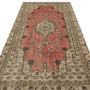 Eşsiz Renk ve Desenlerde Anadolu Vintage Eskitme El Dokuma Halı 144x270cm 9597