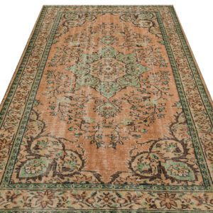 Eşsiz Renk ve Desenlerde Anadolu Vintage Eskitme El Dokuma Halı 153x255cm 9602