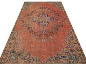 Eşsiz Renk ve Desenlerde Anadolu Vintage Eskitme El Dokuma Halı 155x271cm 9611