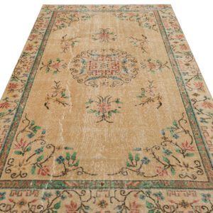 Eşsiz Renk ve Desenlerde Anadolu Vintage Eskitme El Dokuma Halı 161x269cm 9617