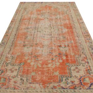 Eşsiz Renk ve Desenlerde Anadolu Vintage Eskitme El Dokuma Halı 170x277cm 9618