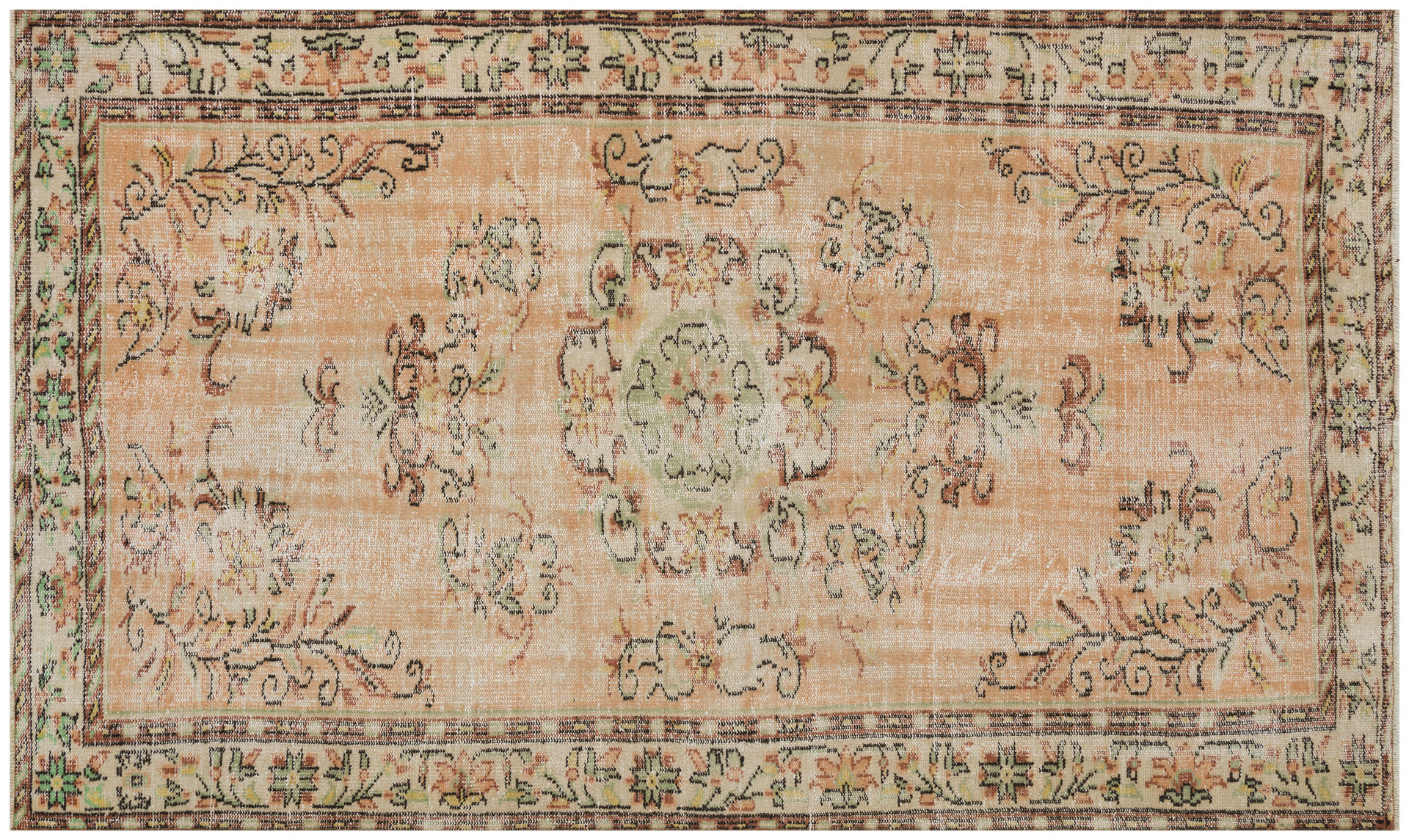 Eşsiz Renk ve Desenlerde Anadolu Vintage Eskitme El Dokuma Halı 166x276 cm 9632 - Görsel 2