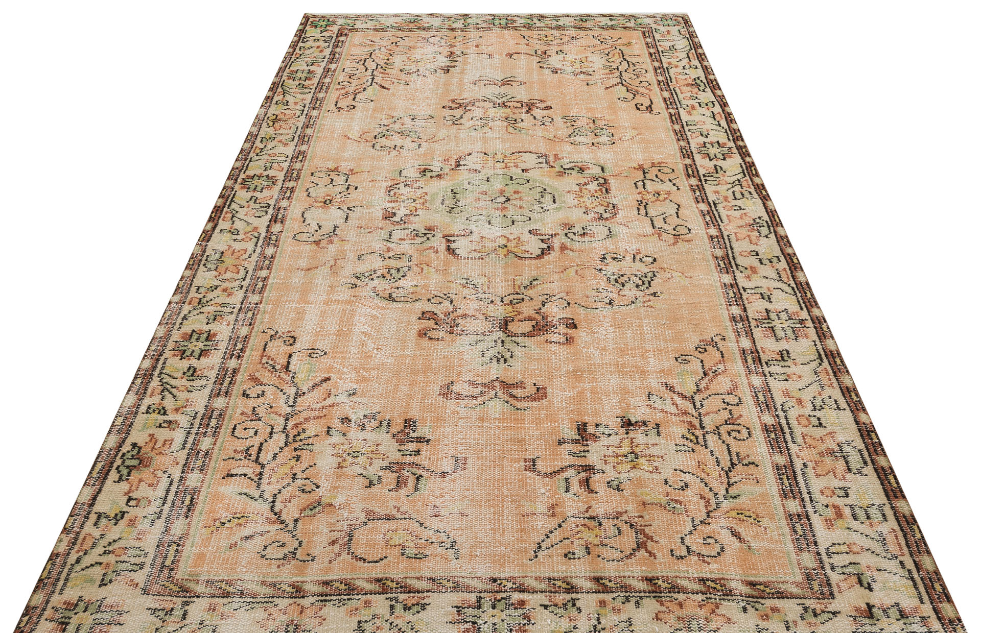 Eşsiz Renk ve Desenlerde Anadolu Vintage Eskitme El Dokuma Halı 166x276 cm 9632