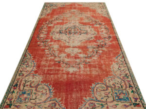 Eşsiz Renk ve Desenlerde Anadolu Vintage Eskitme El Dokuma Halı 150x278cm 9638