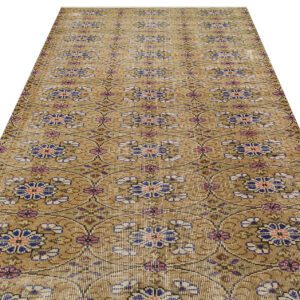 Eşsiz Renk ve Desenlerde Anadolu Vintage Eskitme El Dokuma Halı 163x270cm 9653