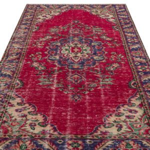 Eşsiz Renk ve Desenlerde Anadolu Vintage Eskitme El Dokuma Halı 156x247cm 9656