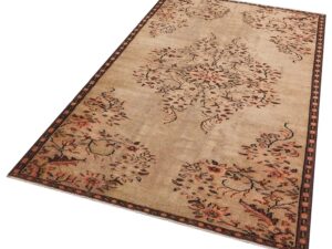 Özel Vintage Eskitme El Dokuma Halı 141 x 236 cm F1244