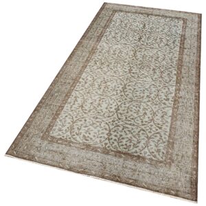Klasik Modern Vintage Eskitme El Dokuma Halı 111 x 224 cm F1301