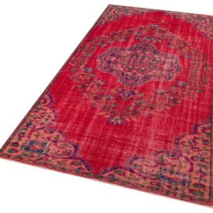 Klasik Modern Vintage Eskitme El Dokuma Halı 139 x 266 cm F1308