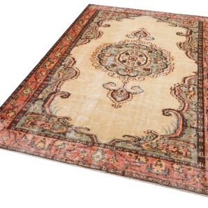 Eskitme El Dokuma Vintage Halı 181 x 270 cm F1319